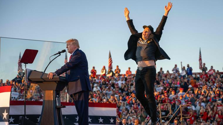 Donald Trump y Elon Musk en un mitin en Butler, Pennsylvania, en octubre de 2024