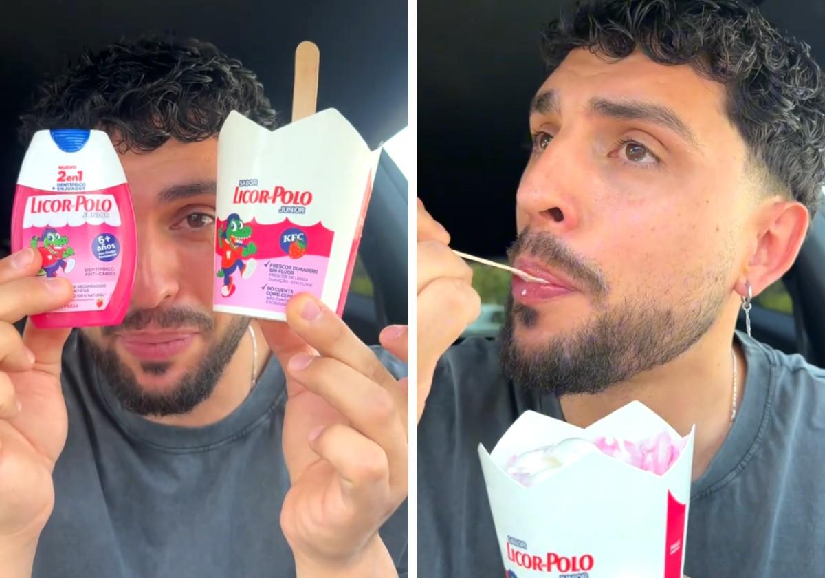 Prueba el nuevo helado de KFC sabor pasta de dientes y da su veredicto: «No tenía muchas expectativas»