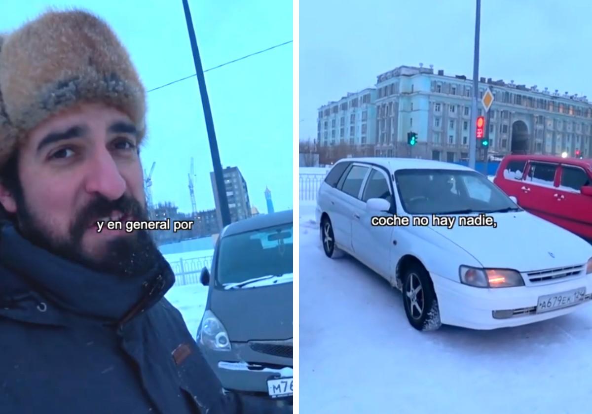 Un español viaja a Siberia y explica por qué la gente deja siempre los coches encendidos: «Es una práctica habitual»