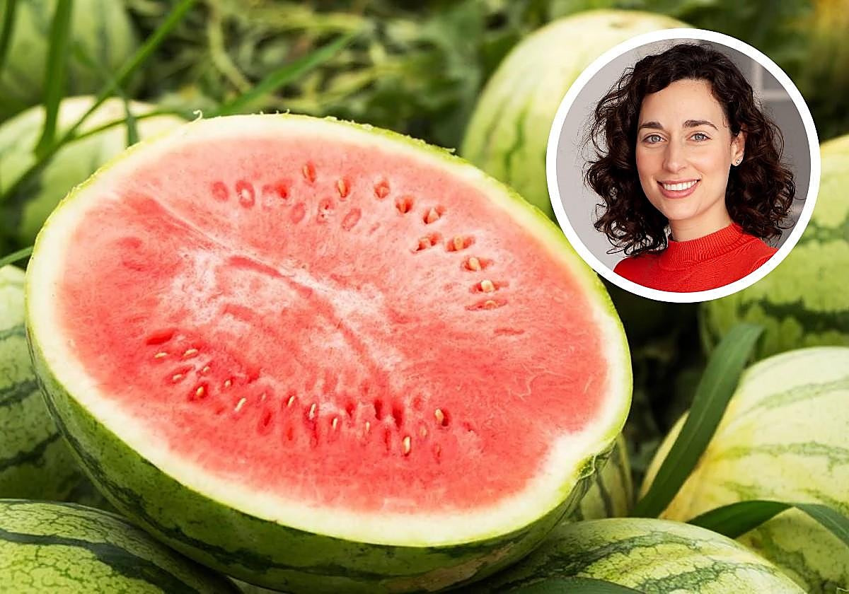 Júlia Farré, nutricionista: «Si vas a comprar una sandía y ves que tiene una mancha blanca en su inferior, no la compres. Debe ser amarilla para que sea dulce»