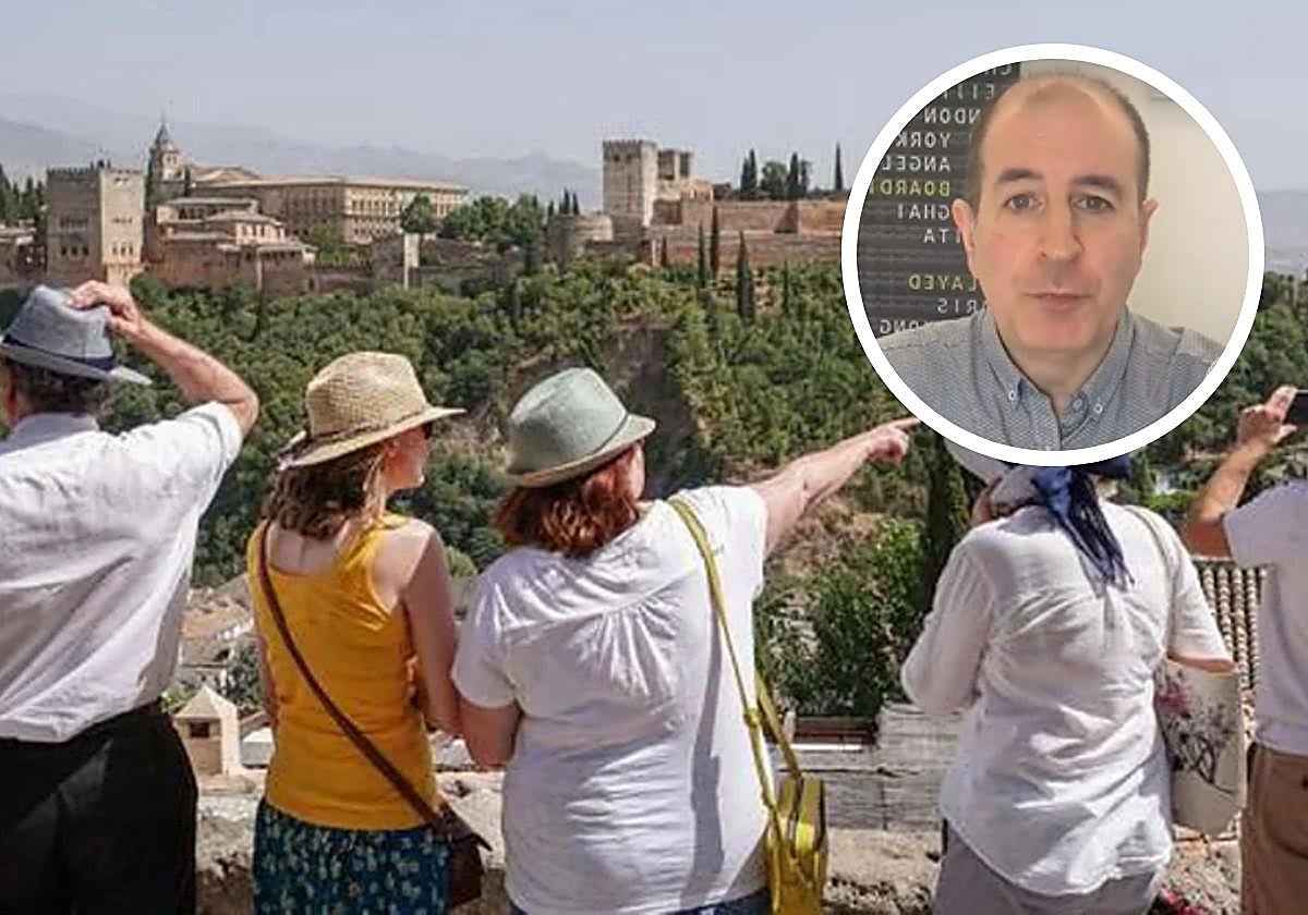 Turistas en el Mirador de San Nicolás, Granada