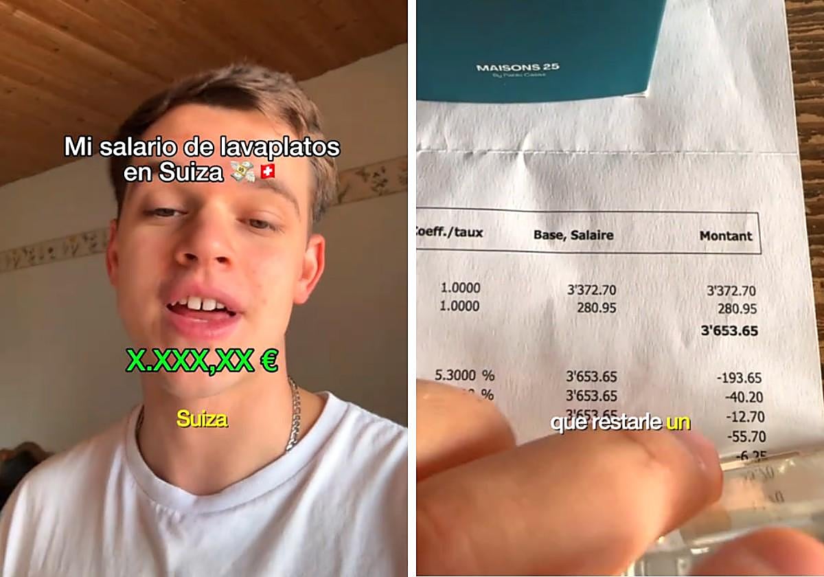 Un español que vive en Suiza explica cuánto dinero gana trabajando de lavaplatos en este país: «Como salario base...»