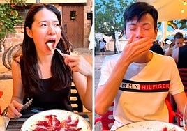 Unos japoneses prueban por primera vez el jamón con melón y opinan sin tapujos sobre este plato de España: «La combinación...»