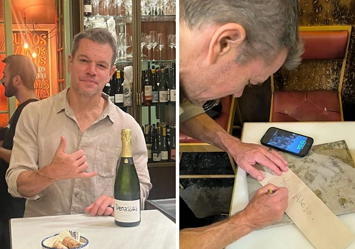 El sorprendente mensaje de Matt Damon al dueño de un restaurante de Barcelona tras su visita: «Tienes que trabajar más»