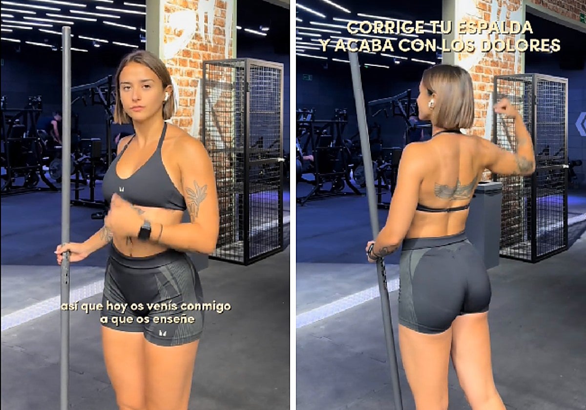 Una entrenadora personal explica los ejercicios para corregir las malas posturas de la espalda