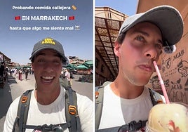 Un español prueba comida callejera en Marrakech y este es el resultado: «Dice que es de cactus...»