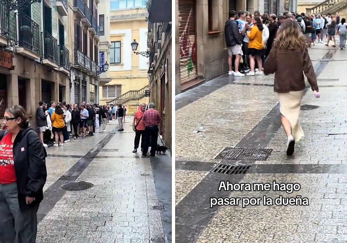 Una vasca, sin palabras con lo que ha visto en la puerta de un bar de San Sebastián: «No tienen ni idea de por qué»