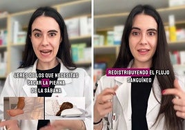 Elena Monje, farmacéutica: «Sacar la pierna de la sábana o darle la vuelta a la almohada mientras duermes tiene su explicación científica»