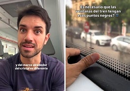 Un doctor en Física y Química explica por qué ponen puntos negros en las ventanas de los trenes: «Cumplen un rol bastante importante»