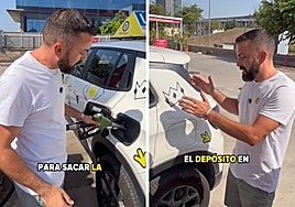 Un profesor de autoescuela explica cómo echar gasolina de forma correcta: «Para sacar la manguera...»