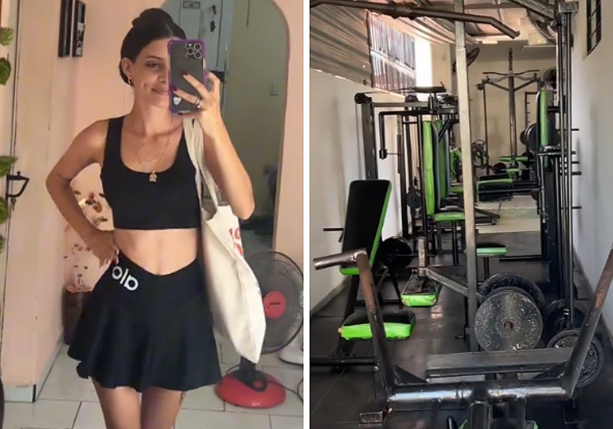 Una cubana enseña uno de los mejores gimnasios de su zona