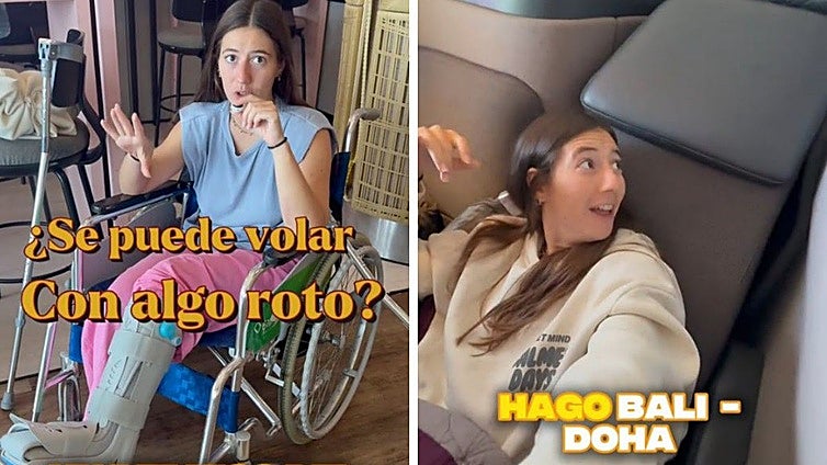 Una española de viaje por Bali explica cómo ha sido repatriada tras romperse el pie: «No estoy feliz pero viajar así...»