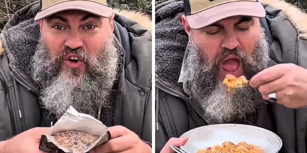 Un español prueba la ración de comida del ejército de Francia y opina sobre su sabor: «Tengo muchas ganas»