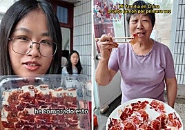 Una familia china prueba por primera vez el jamón con melón en España y opina sin rodeos sobre su sabor: «Es diferente»