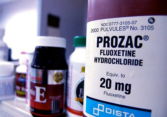 Frasco del antidepresivo Prozac
