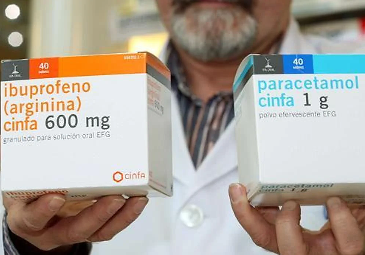 Cajas de ibuprofeno y paracetamol