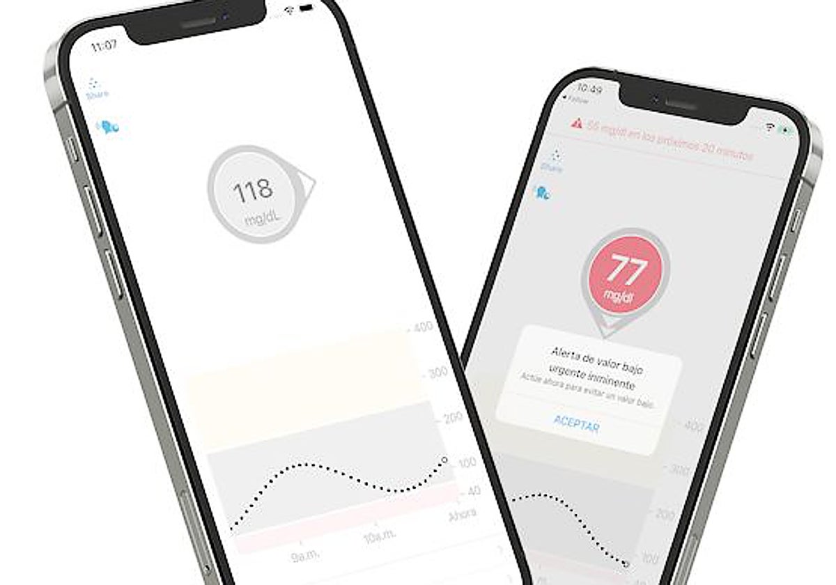 Aplicación  de medición de glucosa