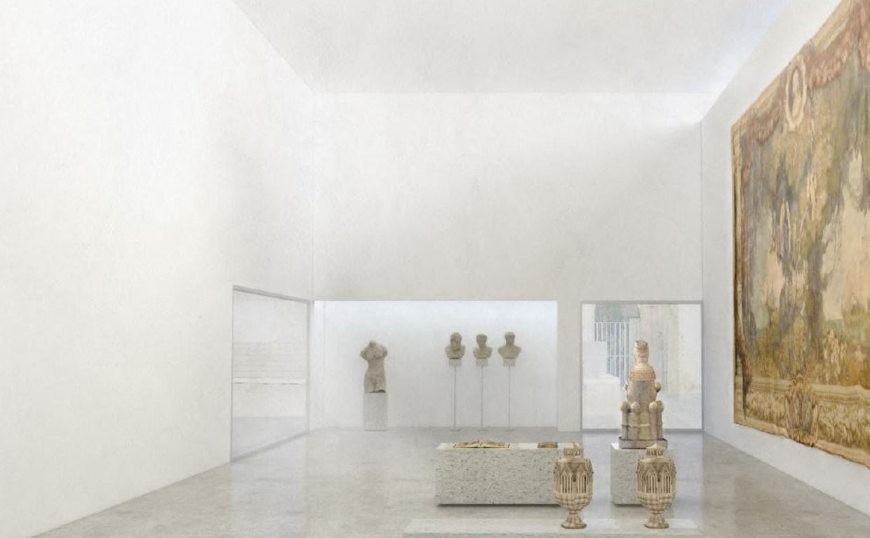 Propuesta de la futura sala expositiva del Claustro de los Legos del monasterio de la Cartuja