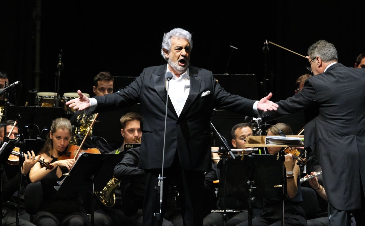 Plácido Domingo, durante su actuación en el Tío Pepe Festival