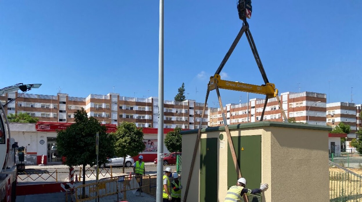 Endesa inicia los trabajos para la instalación de un nuevo transformador en La Oliva