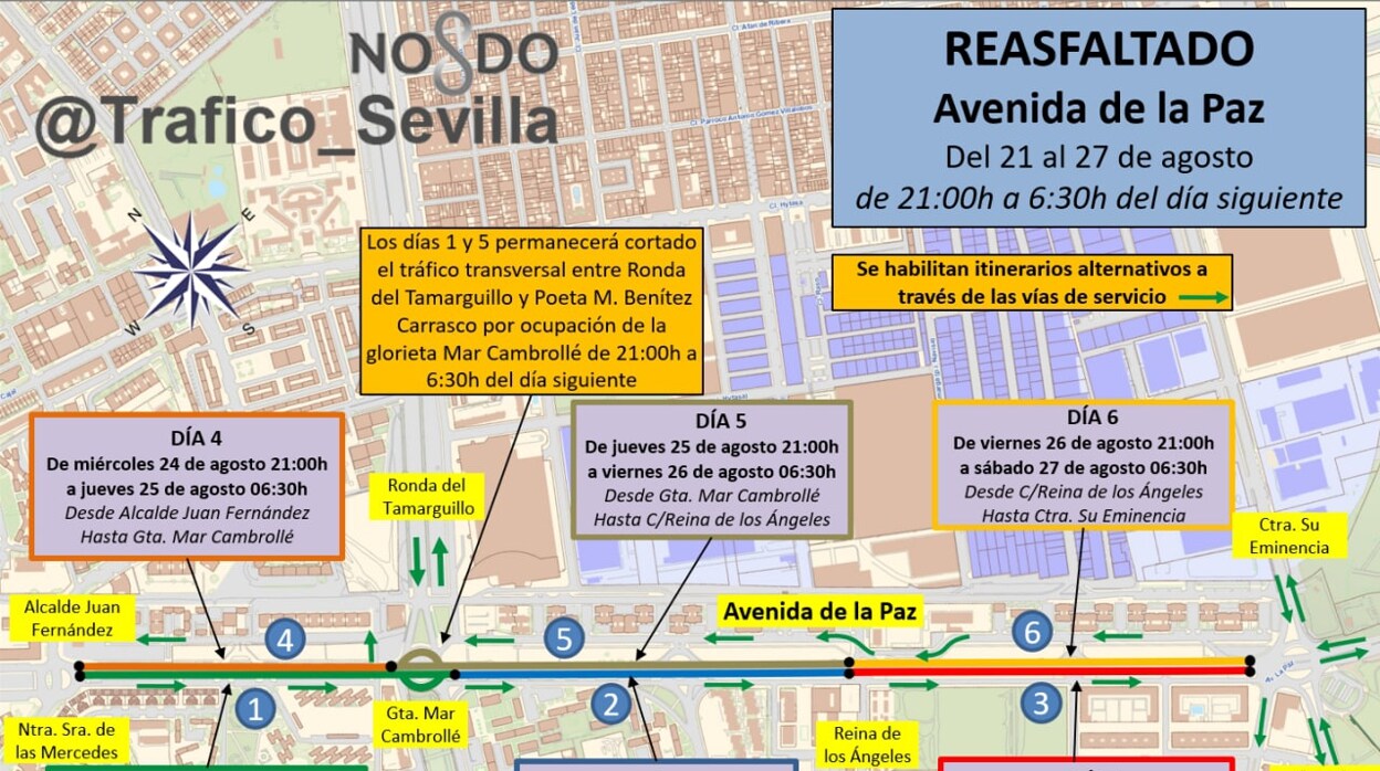 El Ayuntamiento de Sevilla levanta a partir de este domingo la principal arteria del Distrito Sur