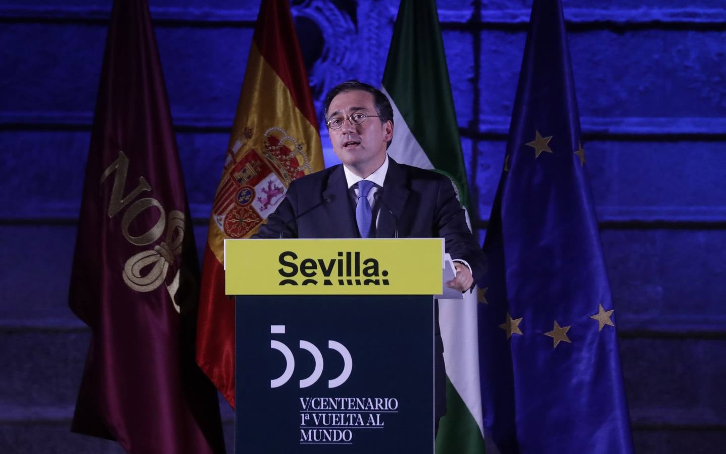 El Rey Felipe VI preside los actos de clausura del V Centenario de la I Vuelta al Mundo en el Real Alcázar de Sevilla