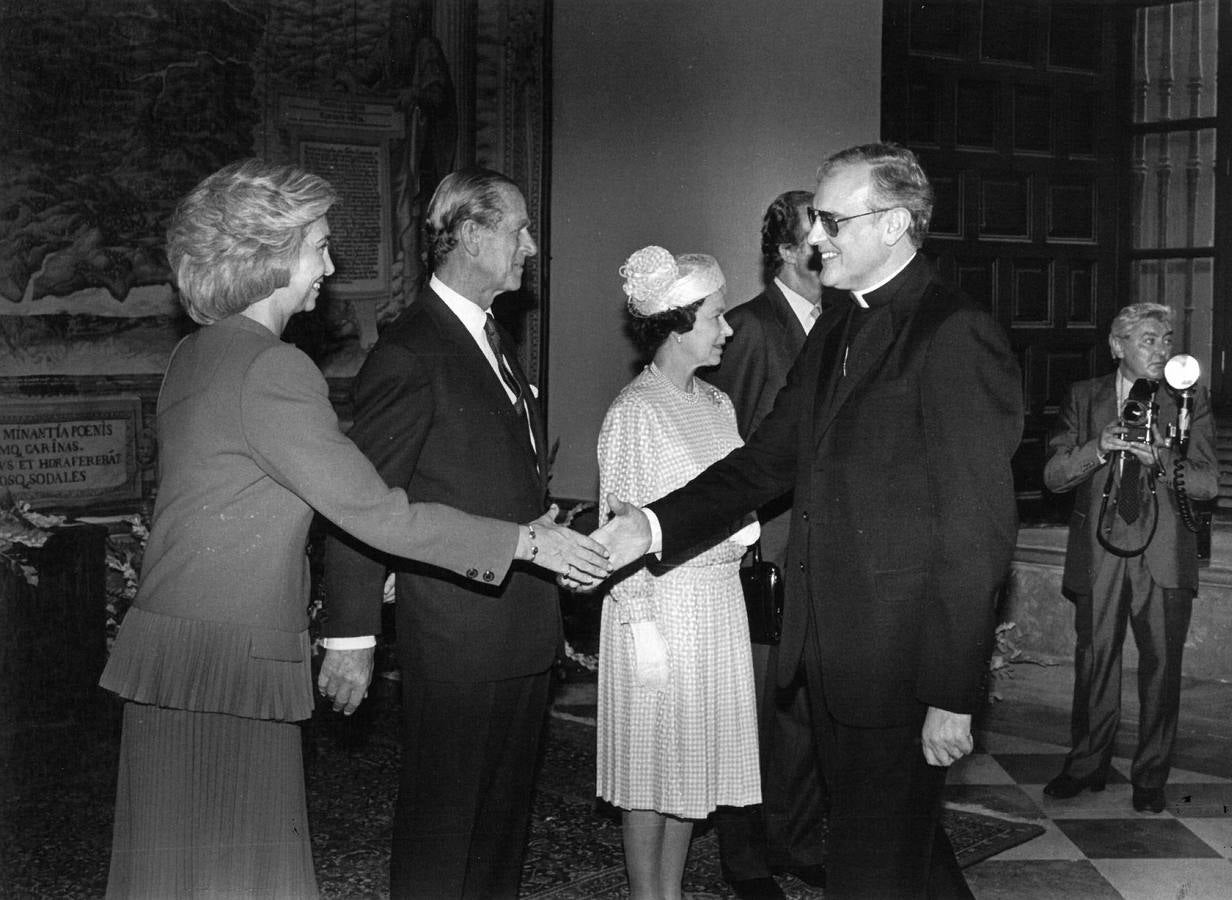 Visita de la Reina Isabel II y el Duque de Edimburgo a Sevilla en 1988