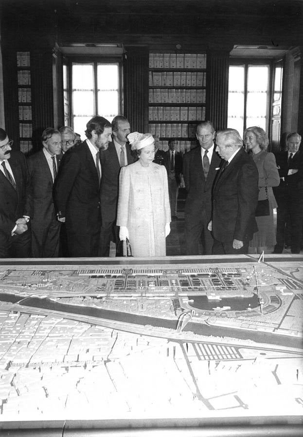 Visita de la Reina Isabel II y el Duque de Edimburgo a Sevilla en 1988