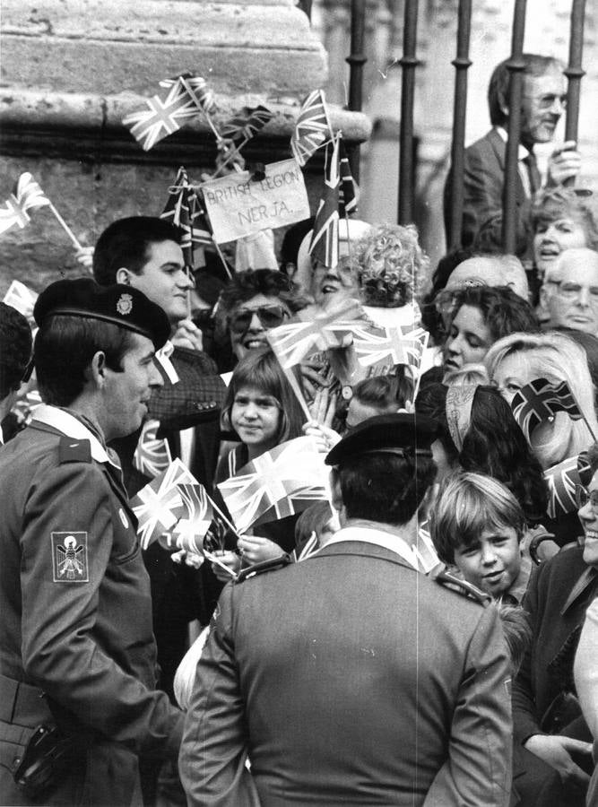 Visita de la Reina Isabel II y el Duque de Edimburgo a Sevilla en 1988