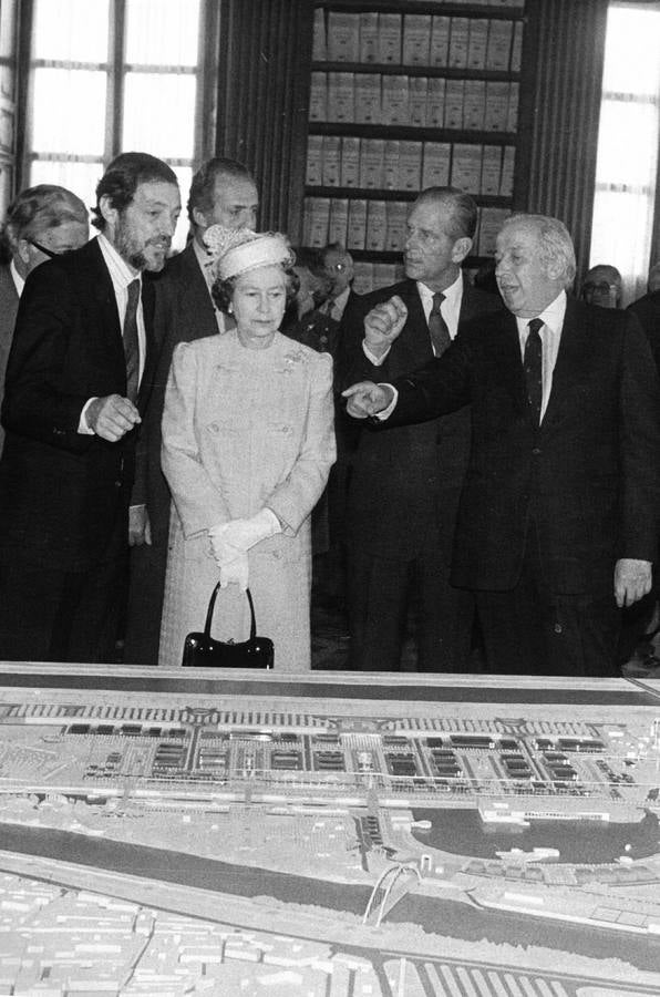 Visita de la Reina Isabel II y el Duque de Edimburgo a Sevilla en 1988