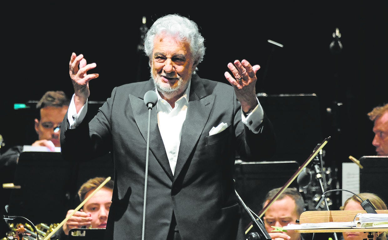 Plácido Domingo durante un concierto reciente