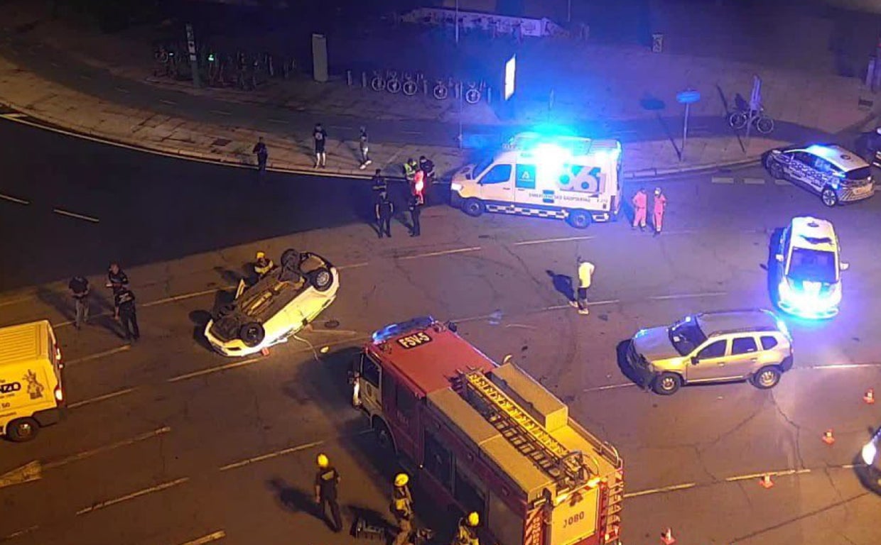 El accidente de tráfico ha tenido lugar en la Glorieta Olímpica