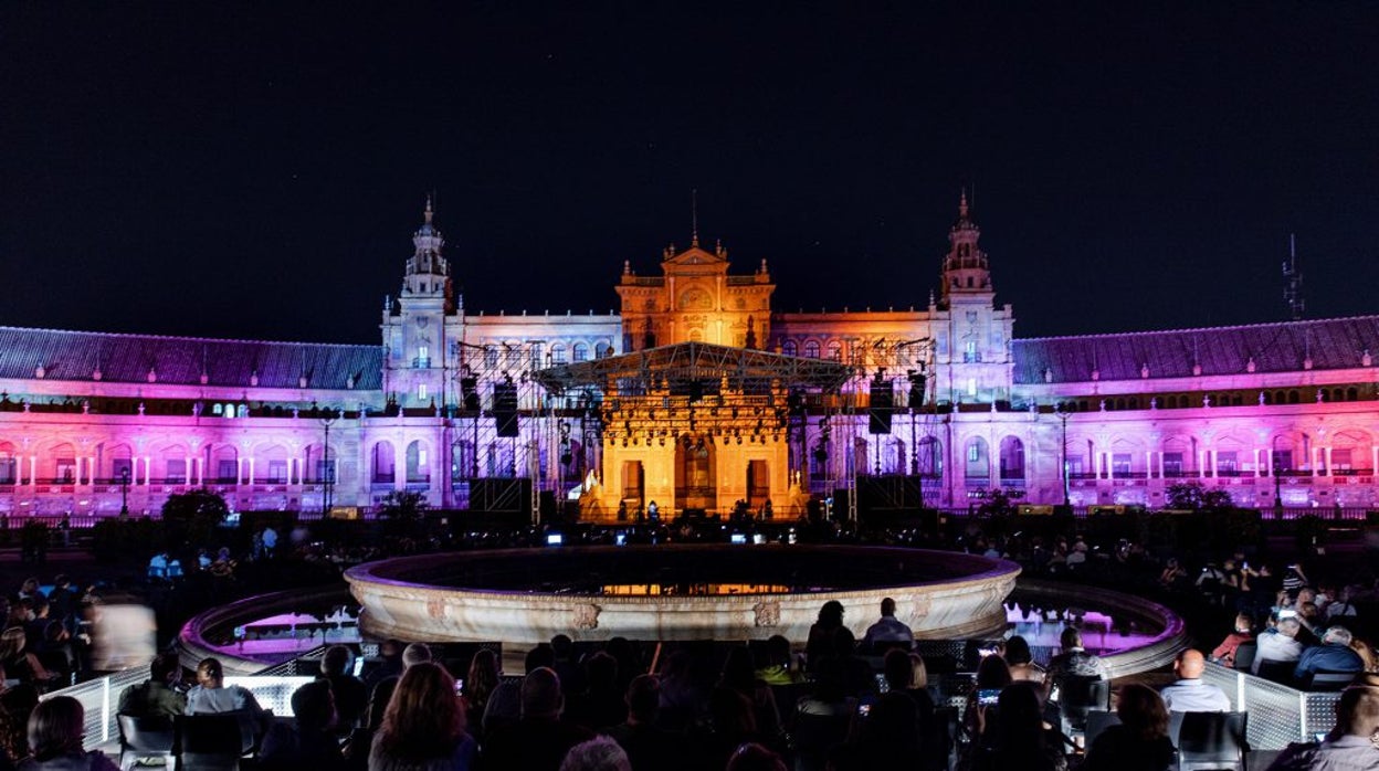 La Plaza de España acoge este jueves la inauguración del Icónica Sevilla Fest con 'Icónica Lights'