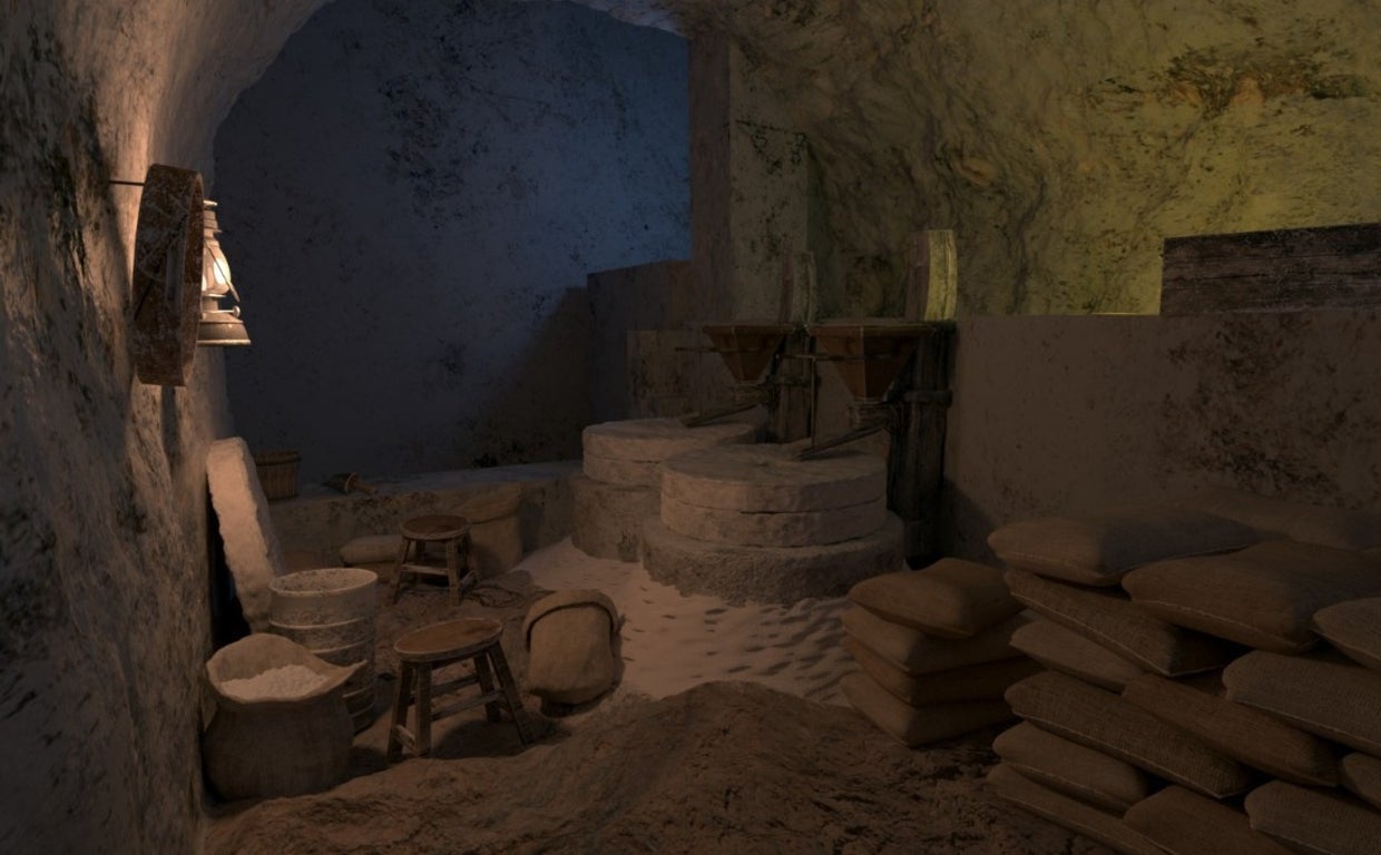 Recreación del molino subterráneo de la Mina en Alcalá de Guadaíra