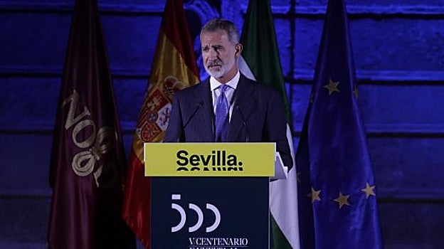 Felipe VI en una reciente visita que hizo a Sevilla