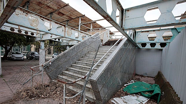 La estación intermedia del telecabina que va a ser demolida