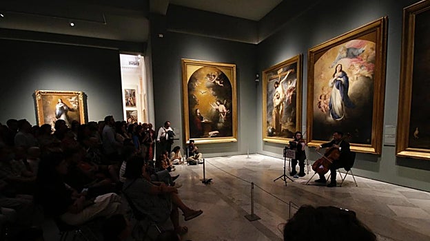 Concierto organizado por Juventudes Musicales de Sevilla en el Museo de Bellas Artes
