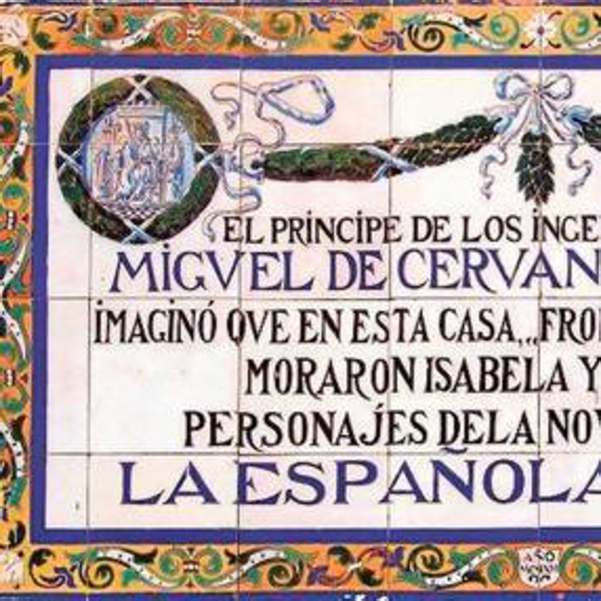 El Ayuntamiento de Sevilla elabora un catálogo para proteger las placas cerámicas de Olavide y las lápidas de Cervantes