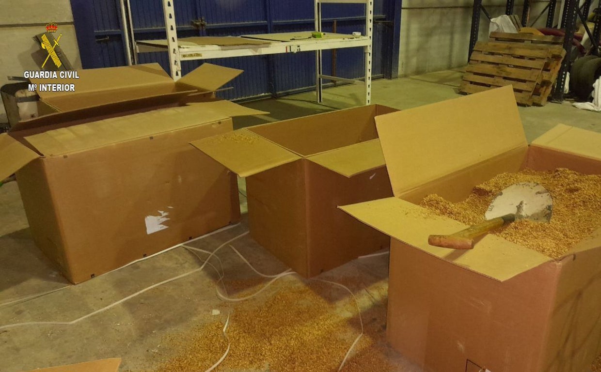 Picadura de tabaco incautada