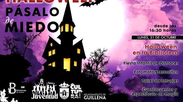 Cartel del evento «Halloween en la biblioteca