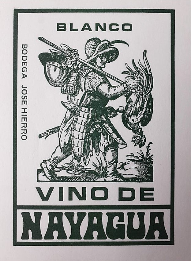 Etiqueta del vino que hacía José Hierro en su finca