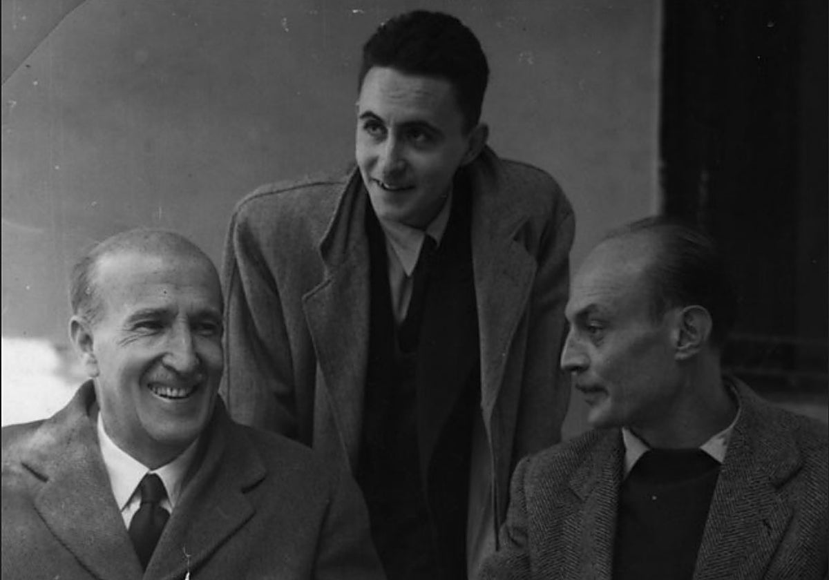 Vicente Aleixandre, Claudio Rodríguez y José Hierro en Velintonia