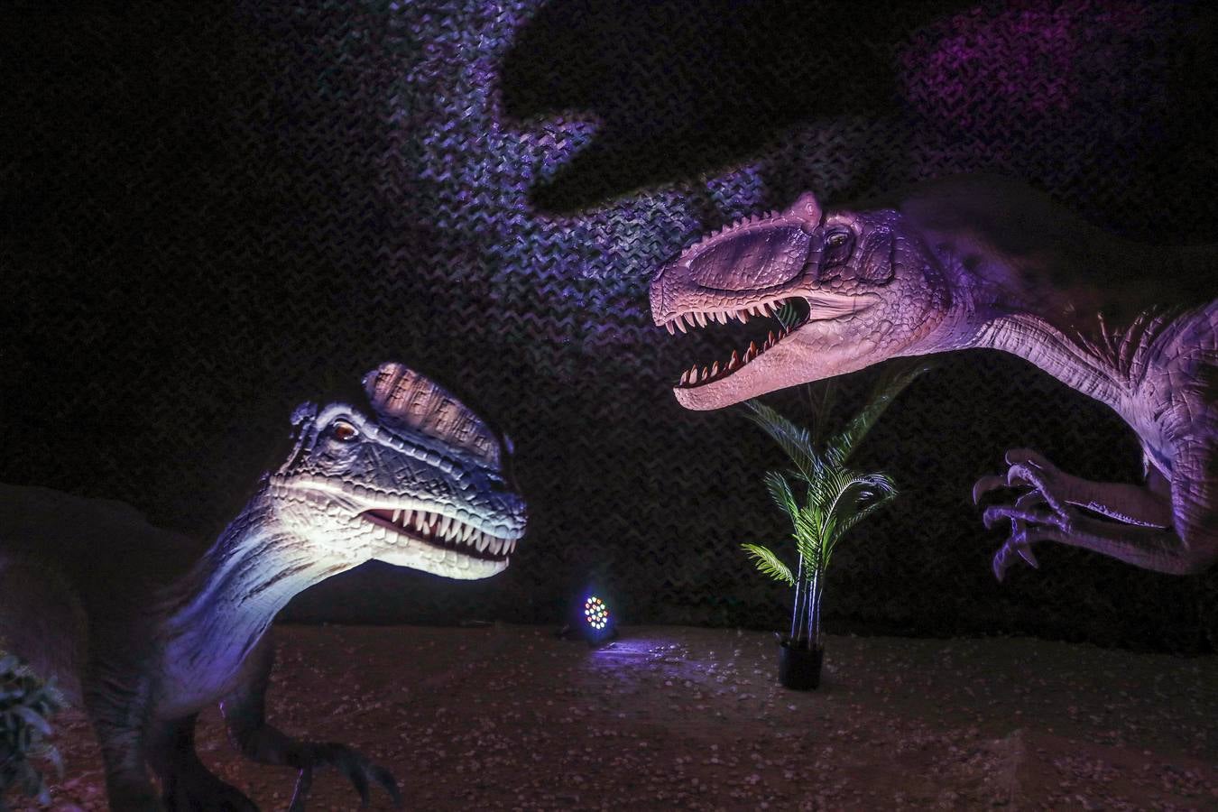 Las réplicas de los dinosaurios impresionan a los visitantes por su gran realismo 