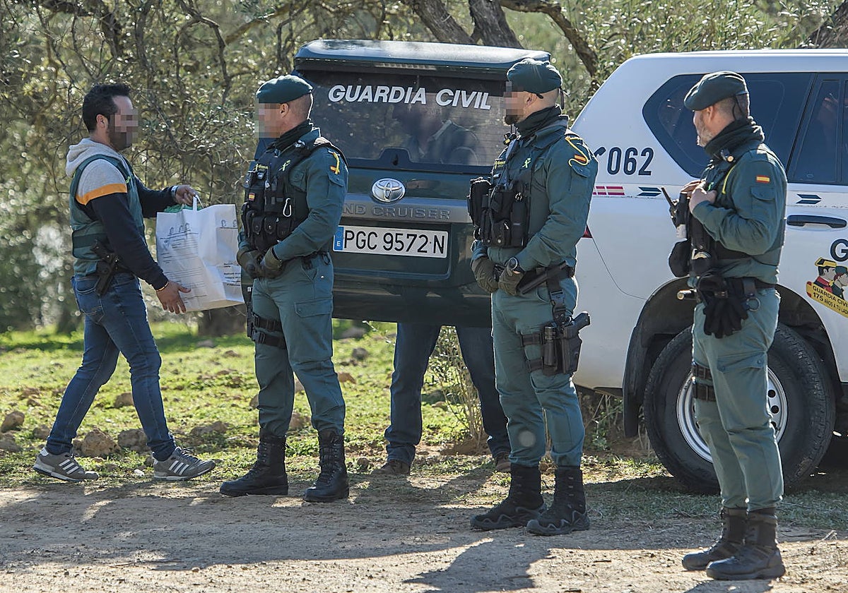 Uno de los registros realizados por la Guardia Civil en el Aljarafe se llevó a cabo en una finca de Bollullos de la Mitación