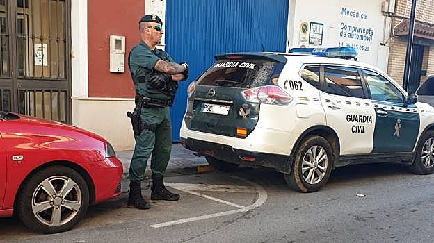 El taller registrado por la Guardia Civil en Tomares