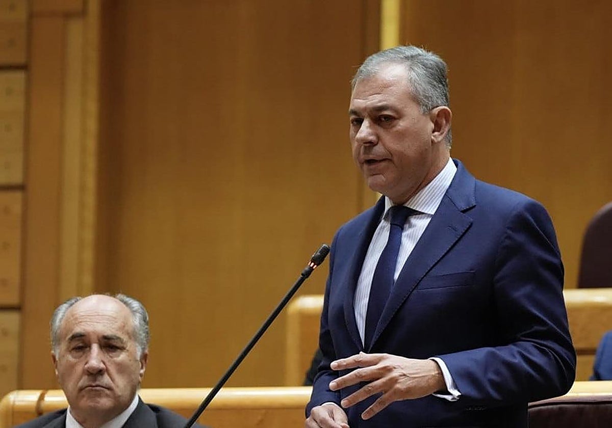 José Luis Sanz en una reciente intervención en el Senado