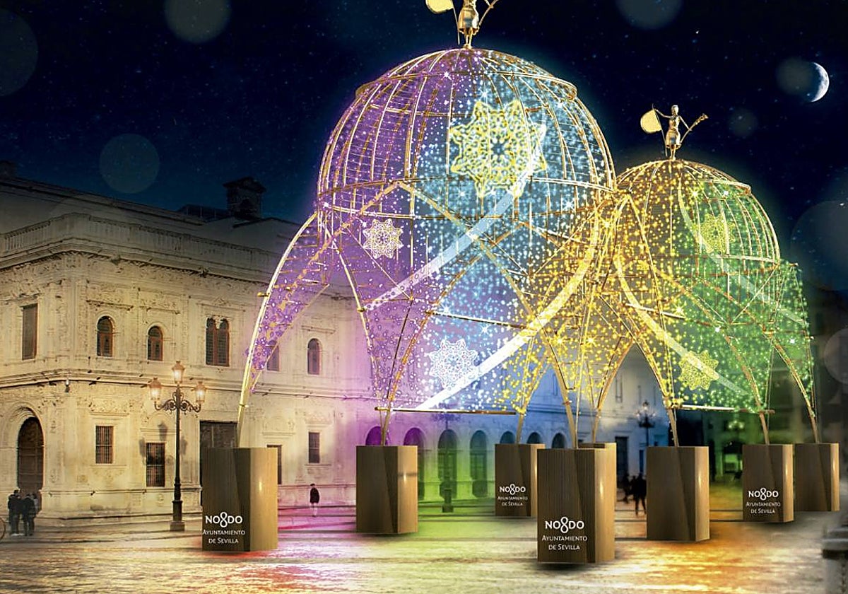 El templo de luz será el gran atractivo de estas fiestas en Sevilla