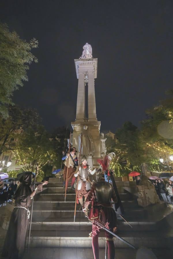 Un momento del desfile de Tercio de Olivares por las calles de Sevilla