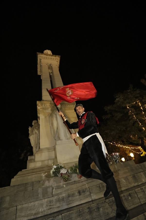 Celebración de los tunos en la Plaza del Triunfo