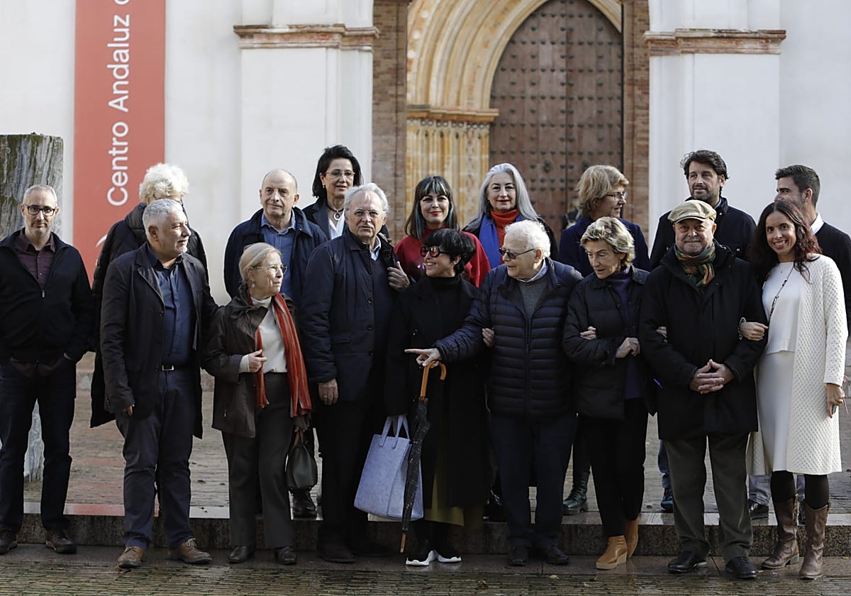 Algunos de los artistas que exponen en la muestra que ha inaugurado el CAAC